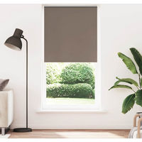 vidaXL Roller Blind Blackout Coffee 110x210 cm Fabric Width 105.7 cm Polyester