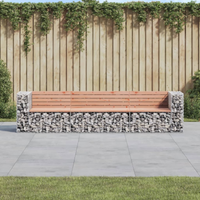 vidaXL Garden Bench Gabion Design 287x71x65.5 cm Solid Wood Douglas