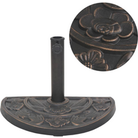 vidaXL Parasol Base Resin Half Round Bronze 9 kg