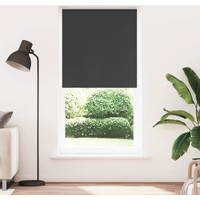 vidaXL Roller Blind Blackout Black 90x210 cm Fabric Width 85.7 cm Polyester