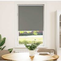 vidaXL Roller Blind Blackout Grey 85x130 cm Fabric Width 80.7 cm Polyester
