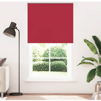 vidaXL Roller Blind Blackout Red 130x210 cm Fabric Width 126.6 cm Polyester
