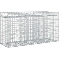 vidaXL Gabion Raised Bed Silver 150 x 50 x 80 cm Galvanised Steel