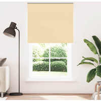 vidaXL Roller Blind Blackout Beige 130x230 cm Fabric Width 126.6 cm Polyester