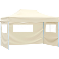 vidaXL Party Tent Folding Cream 280 x410 x 315 cm Oxford Fabric
