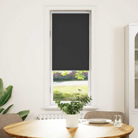vidaXL Roller Blind Blackout Black 50x175 cm Fabric Width 45.7 cm Polyester