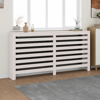 vidaXL Radiator Cover White 169x19x84 cm Solid Wood Pine