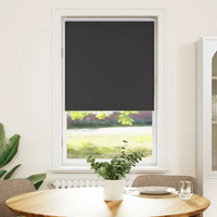 vidaXL Roller Blind Blackout Black 65x175 cm Fabric Width 60.7 cm Polyester
