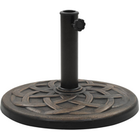 vidaXL Parasol Base Round Polyresin 19 kg Bronze