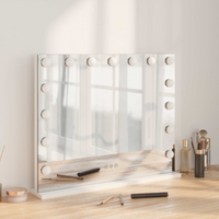 vidaXL LED Vanity Mirror White 58 x 10 x 47 cm Glass and Steel