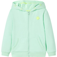 Kids' Hooded Sweatshirt with Zip Bright Green 116