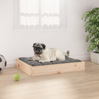 vidaXL Dog Bed 61.5x49x9 cm Solid Wood Pine