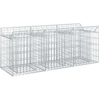vidaXL Gabion Raised Bed Silver 150 x 50 x 60 cm Galvanised Steel
