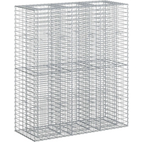 vidaXL Gabion Raised Bed 2 pcs Silver 130 x 50 x 150 cm