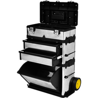vidaXL 3-Part Rolling Tool Box replaces 140174