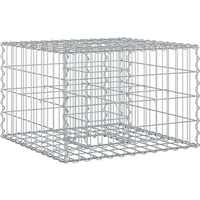 vidaXL Gabion Raised Bed Silver 60 x 60 x 40 cm Galvanised Steel