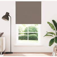 vidaXL Roller Blind Blackout Coffee 120x210 cm Fabric Width 116.6 cm Polyester