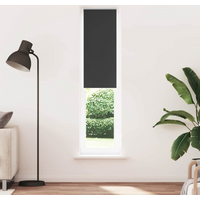 vidaXL Roller Blind Blackout Black 40x210 cm Fabric Width 35.7 cm Polyester