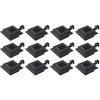 vidaXL Outdoor Solar Lamps 12 pcs LED Square 12 cm Black