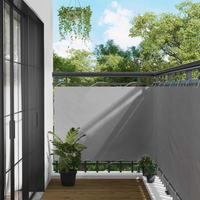 vidaXL Balcony Screen Light Grey 110 x 300 cm Oxford Fabric