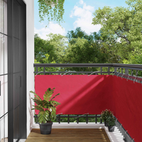 vidaXL Balcony Screen Burgundy 75 x 300 cm Oxford Fabric