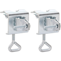 vidaXL Umbrella Clamps for Balcony 2 pcs 32 mm Galvanised Steel
