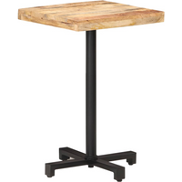vidaXL Bistro Table Square 50x50x75 cm Rough Mango Wood