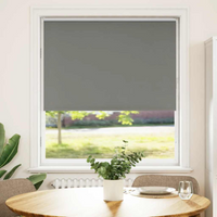vidaXL Roller Blind Blackout Grey 115x130 cm Fabric Width 110.7 cm Polyester