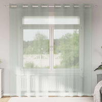 vidaXL Voile Curtains with Grommets 2 pcs Light Grey 140x225 cm
