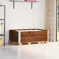 vidaXL Pallet Collars 2 pcs Brown 120x80 cm Solid Wood Pine