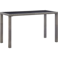 vidaXL Garden Table Anthracite 123x60x74 cm Poly Rattan