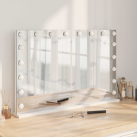 vidaXL LED Vanity Mirror White 80 x 10 x 52.5 cm Glass and Steel
