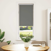 vidaXL Roller Blind Blackout Grey 45x175 cm Fabric Width 40.7 cm Polyester