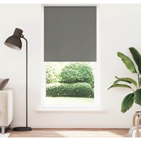 vidaXL Roller Blind Blackout Grey 95x230 cm Fabric Width 90.7 cm Polyester