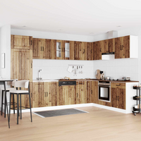 vidaXL Sink Base Cabinet Lucca 2 pcs Old Wood Engineered Wood