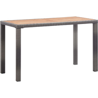 vidaXL Garden Table Anthracite and Brown 123x60x74 cm Solid Acacia Wood