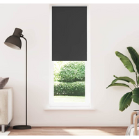 vidaXL Roller Blind Blackout Black 85x230 cm Fabric Width 80.7 cm Polyester