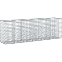 vidaXL Gabion Raised Bed 2 pcs Silver 250 x 50 x 80 cm