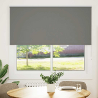 vidaXL Roller Blind Blackout Grey 150x150 cm Fabric Width 146.6 cm Polyester