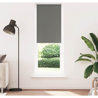vidaXL Roller Blind Blackout Grey 65x230 cm Fabric Width 60.7 cm Polyester