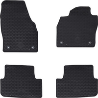 vidaXL Car Mat 4 pcs Black Rubber
