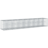 vidaXL Gabion Raised Bed 2 pcs Silver 340 x 60 x 55 cm