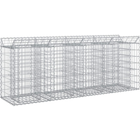vidaXL Gabion Raised Bed 2 pcs Silver 200 x 50 x 80 cm