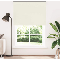 vidaXL Roller Blind Blackout Off White 160x230 cm Fabric Width 156.6 cm Polyester