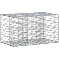 vidaXL Gabion Raised Bed Silver 100 x 60 x 55 cm Galvanised Steel