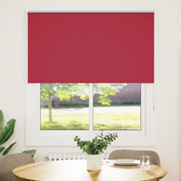 vidaXL Roller Blind Blackout Red 135x150 cm Fabric Width 131.6 cm Polyester