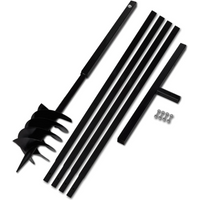 Ground Drill with Handle 180 mm with Extension Tube 5 m Steel