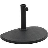 vidaXL Parasol Base Half Round Polyresin 9 kg Black