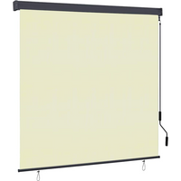 vidaXL Roller Blind Striped Cream 180 x 250 cm Fabric and Aluminum