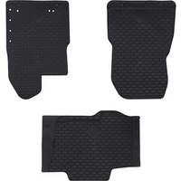 vidaXL Car Mat 3 pcs Black Rubber